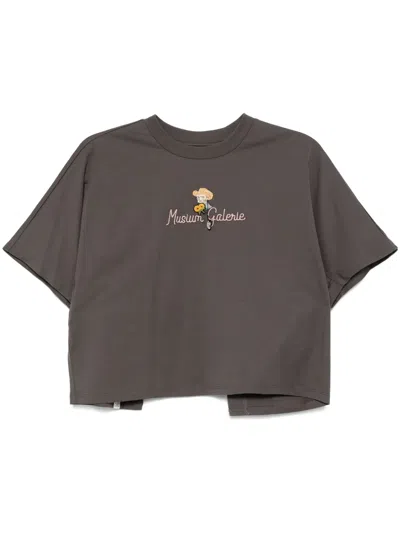 Musium Div. Bead-embellished T-shirt In Grey