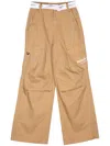 Musium Div. Belted Logo Straight Trousers In Brown