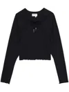 Musium Div. Bolero-layered Knitted Top In Black