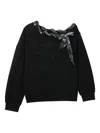 Musium Div. Bow Appliqué Sweatshirt In Black
