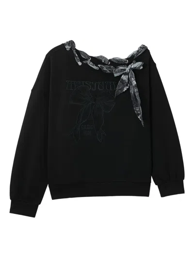 Musium Div. Bow Appliqué Sweatshirt In Black
