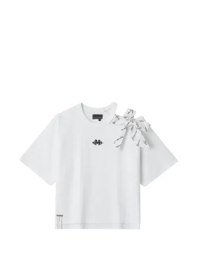 Musium Div. Bow Embroidered T-shirt In White