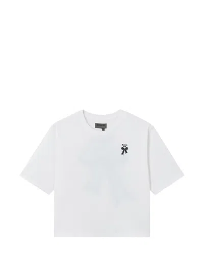 Musium Div. Bow-print T-shirt In White