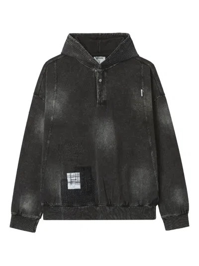 Musium Div. Button Appliqué Hoodie In Gray