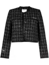 Shop Musium Div. Button-down Tweed Jacket In Schwarz