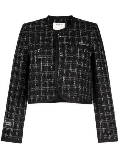 Musium Div. Button-down Tweed Jacket In Schwarz
