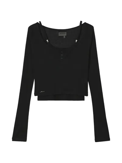 Musium Div. Buttoned Top In Black