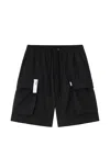 Musium Div. Cargo Drawstring Shorts In Black