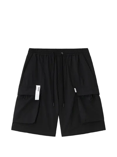 Musium Div. Cargo Drawstring Shorts In Black