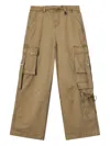 Musium Div. Cargo-pockets Logo-patch Trousers In Brown