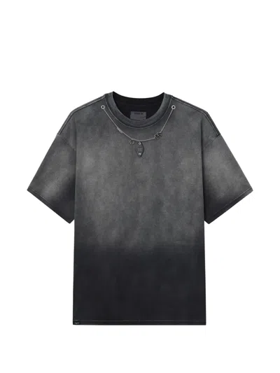 Musium Div. Chain-embellished T-shirt In Gray