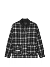 Musium Div. Check-pattern Contrast-collar Jacket In Multi
