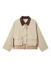 Musium Div. Corduroy Collar Pocket Jacket In Neutral