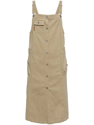 Musium Div. Corduroy Overall Dress In 中性色