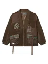 Musium Div. Corduroy Quilted-panel Jacket In Brown