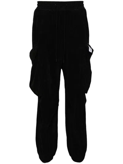 Musium Div. Multiple-pocket Drop-crotch Trousers In Black