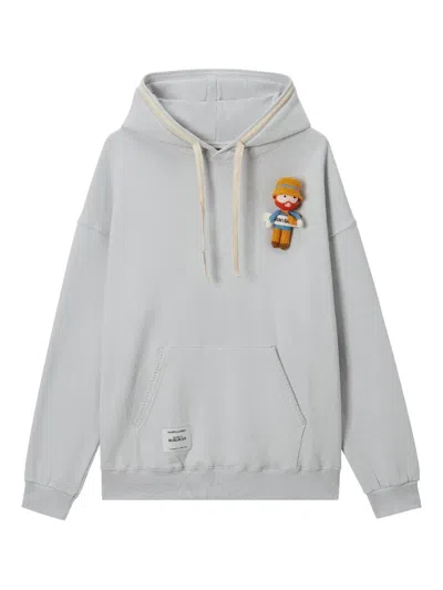 Musium Div. Crocheted-figure Hoodie In Gray