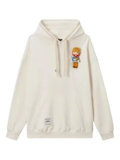 Musium Div. Crocheted-figure Hoodie In White