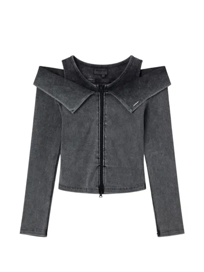 Musium Div. Cut-out Collar Top In Gray