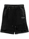 Musium Div. Joggingshorts Im Distressed-look In Schwarz