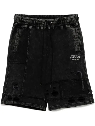 Musium Div. Joggingshorts Im Distressed-look In Schwarz