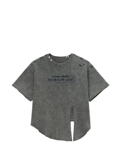 Musium Div. Distressed T-shirt In Gray