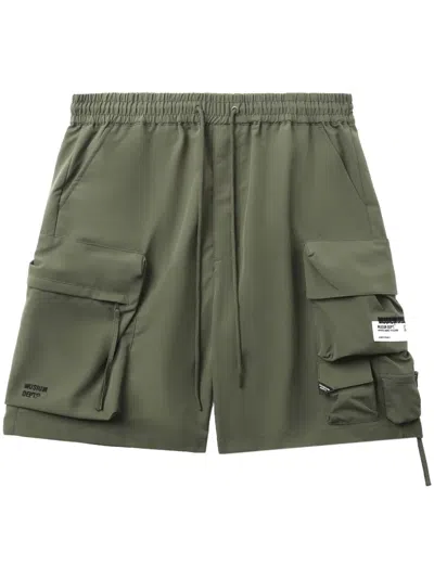 Musium Div. Drawstring Cargo Shorts In Green