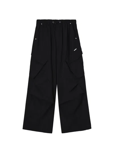Musium Div. Drawstring-waist Cargo Trousers In Black
