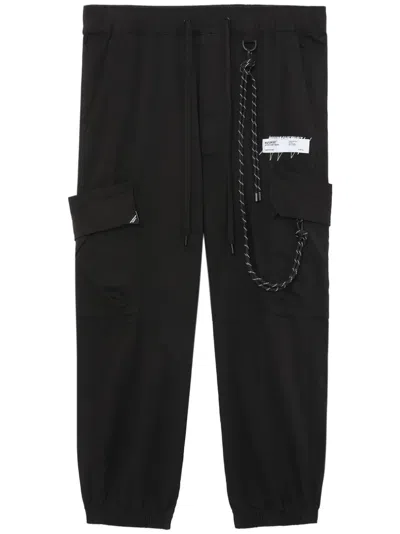 Musium Div. Elasticated-waist Cargo Trousers In Black