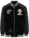 Musium Div. Embroidered Bomber Jacket In Black