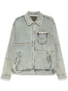 Musium Div. Bestickte Jeansjacke In Blau