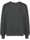 Musium Div. Embroidered-logo Cotton Sweatshirt In Grey