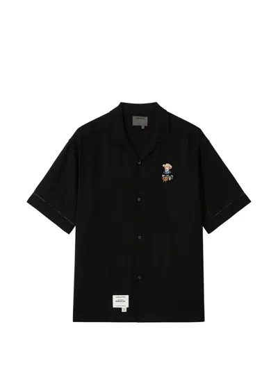 Musium Div. Embroidery Sleeve Trim Shirt In Black