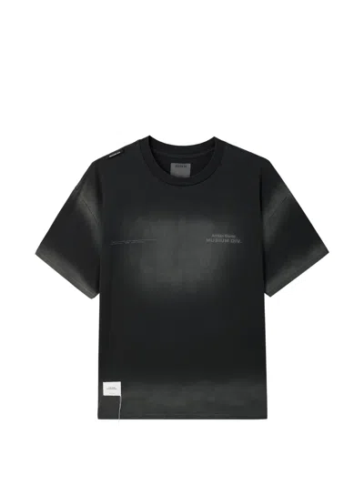 Musium Div. Faded-effect Logo-print T-shirt In Black