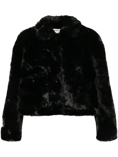 Musium Div. Faux Fur Jacket In Schwarz