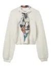 Musium Div. Floral-scarf Sweater In White
