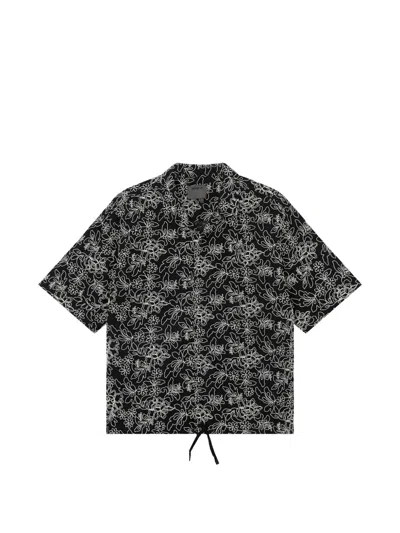 Musium Div. Floral Shirt In Black