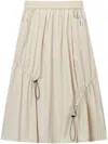 Musium Div. Gathered-detail Midi Skirt In Neutrals