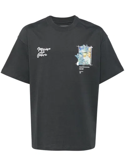 Musium Div. Graphic-print Cotton T-shirt In 灰色