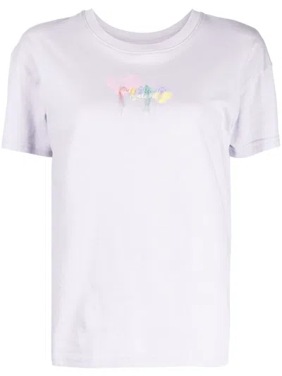 Musium Div. Graphic-print Cotton T-shirt In Violett