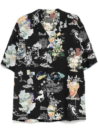 Musium Div. Graphic-print Shirt In Black