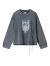 Musium Div. Graphic-print Sweatshirt In Gray
