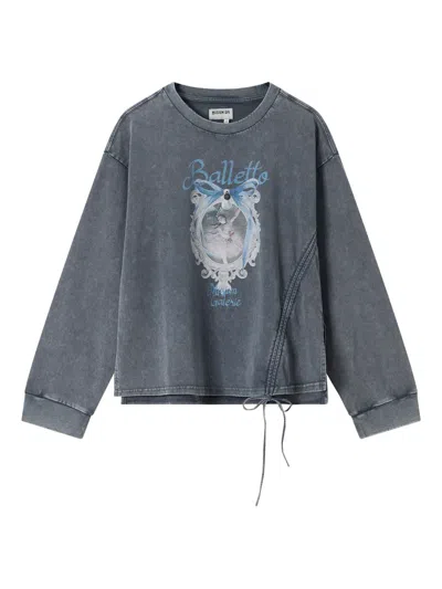 Musium Div. Graphic-print Sweatshirt In Gray