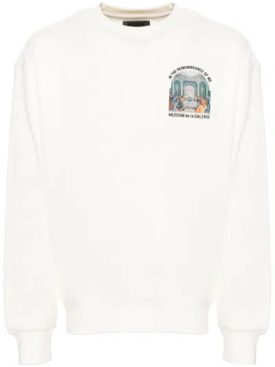 Musium Div. Graphic-print Sweatshirt In Weiss