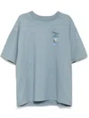 Musium Div. Logo-print Cotton T-shirt In Blue