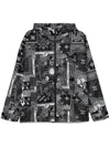 Musium Div. Windbreaker Mit Grafischem Print In Schwarz