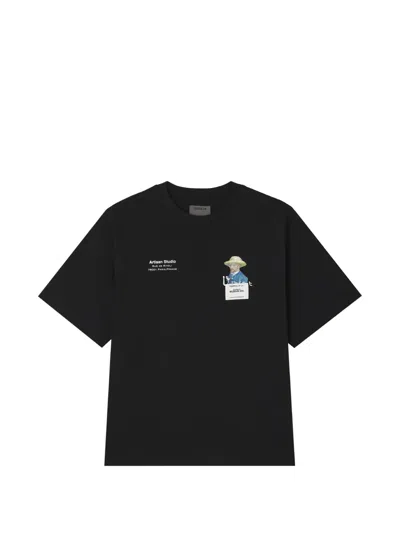 Musium Div. Graphic-print Crew-neck T-shirt In Black