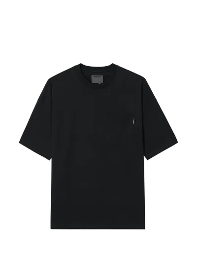 Musium Div. Graphic-print Embossed-logo T-shirt In Black