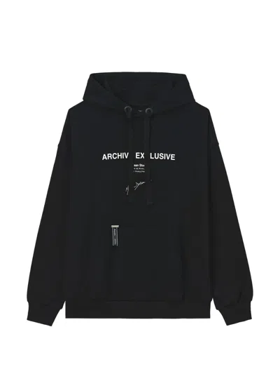 Musium Div. Graphic-print Logo Hoodie In Black