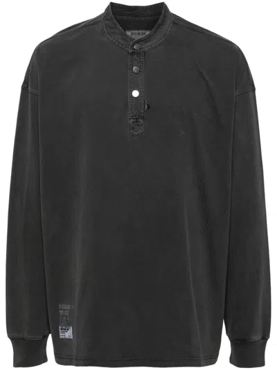 Musium Div. Henley Long Sleeve Tee In Grey